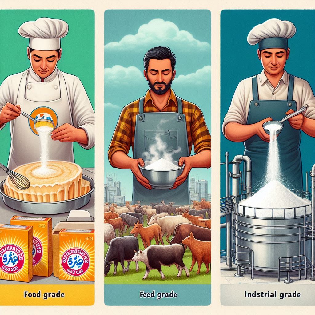 تفاوت جوش شیرین خوراکی، جوش شیرین صنعتی و جوش شیرین دامی