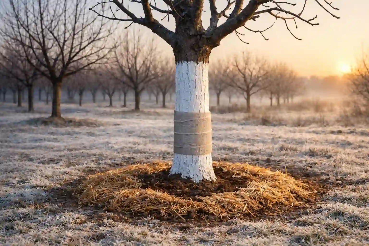 جلوگیری از سرمازدگی درختان هسته‌ دار در زمستان