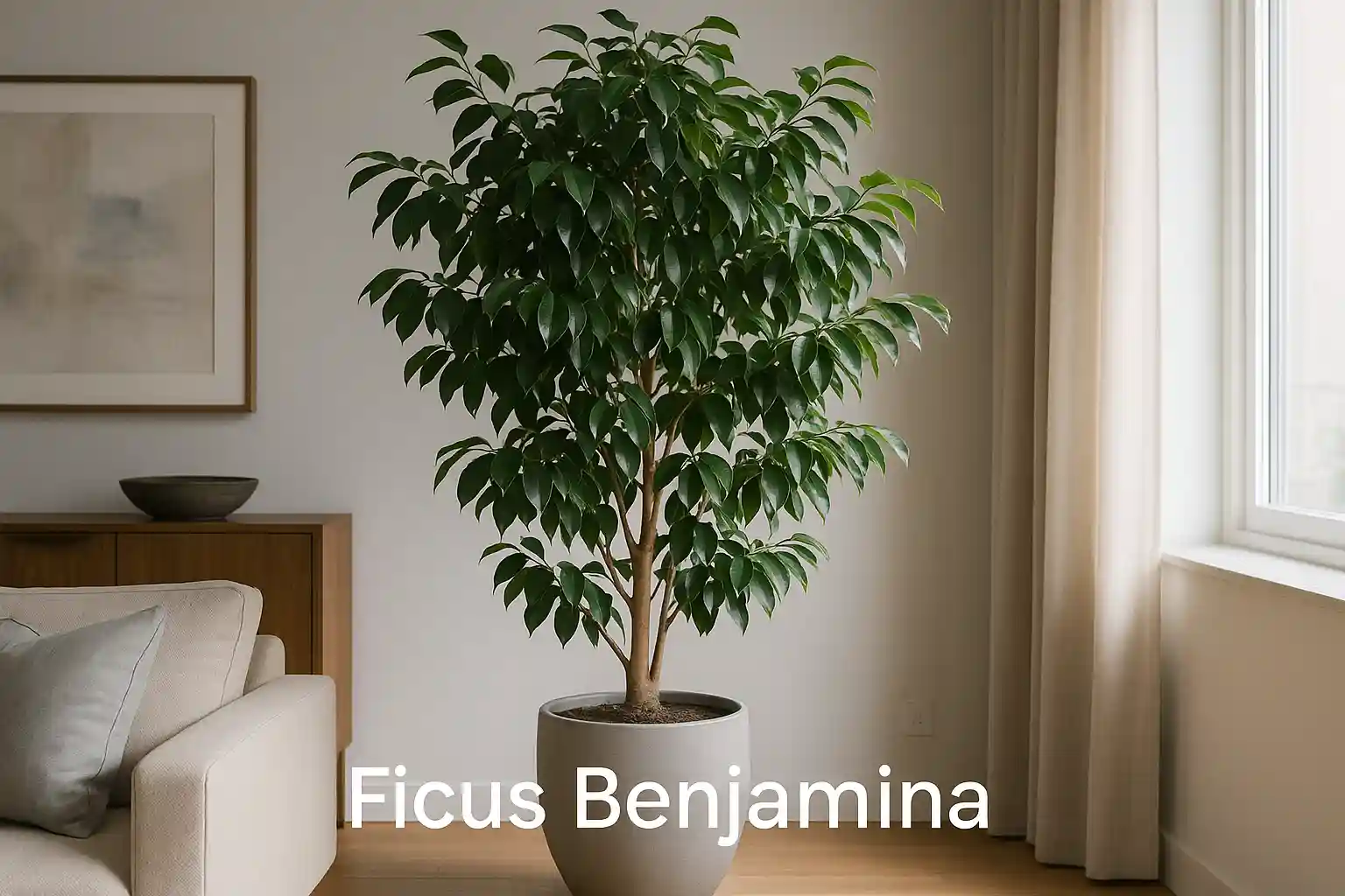فیکوس بنجامین؛ انتخابی شیک برای فضاهای پرآلاینده