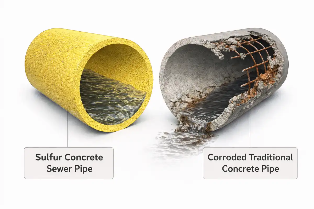 کاربردهای بتن گوگردی در پروژه های واقعی