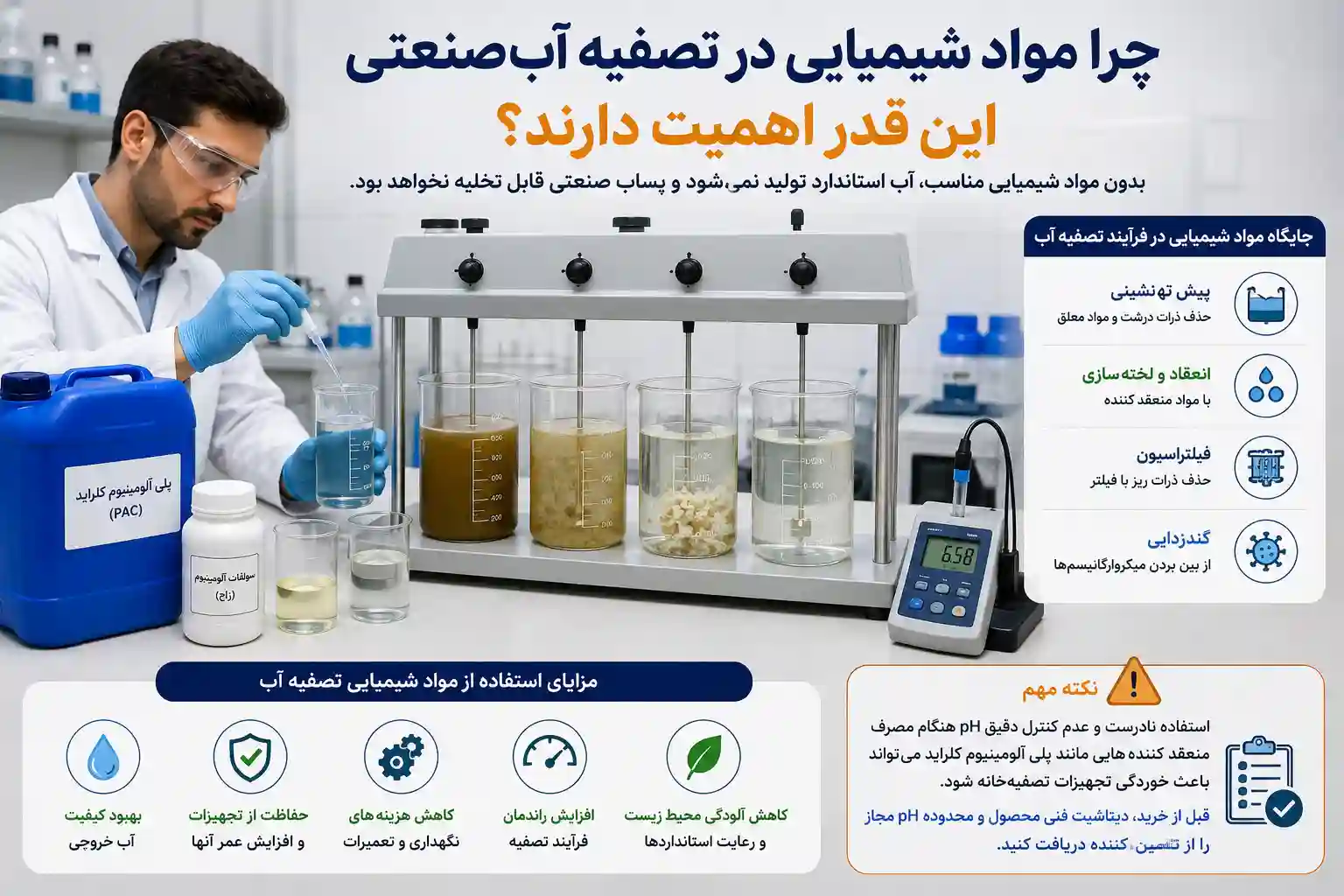 چرا مواد شیمیایی در تصفیه آب صنعتی این‌ قدر اهمیت دارن