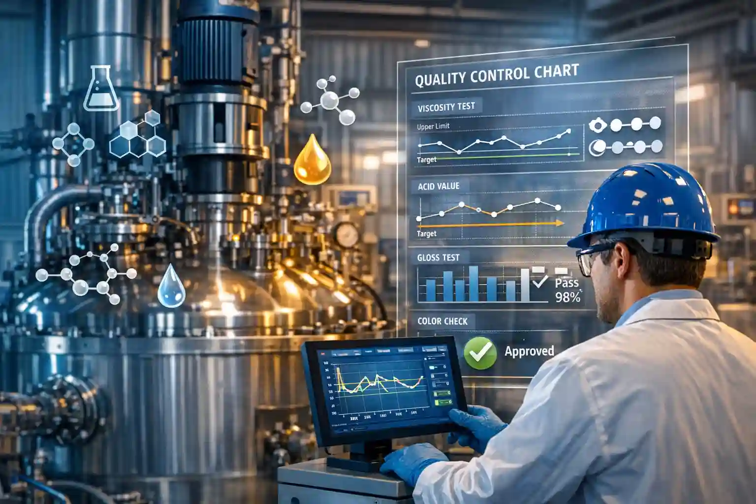ساختار شیمیایی رزین آلکید و مکانیزم سنتز صنعتی
