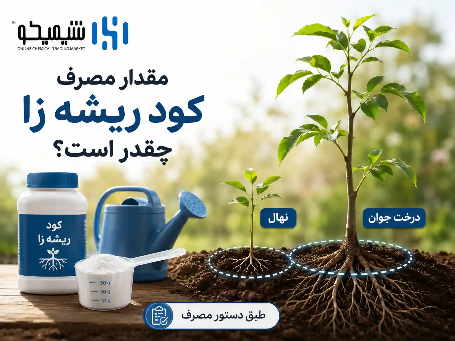 مقدار مصرف کود ریشه زا برای نهال و درختان چقدر است؟