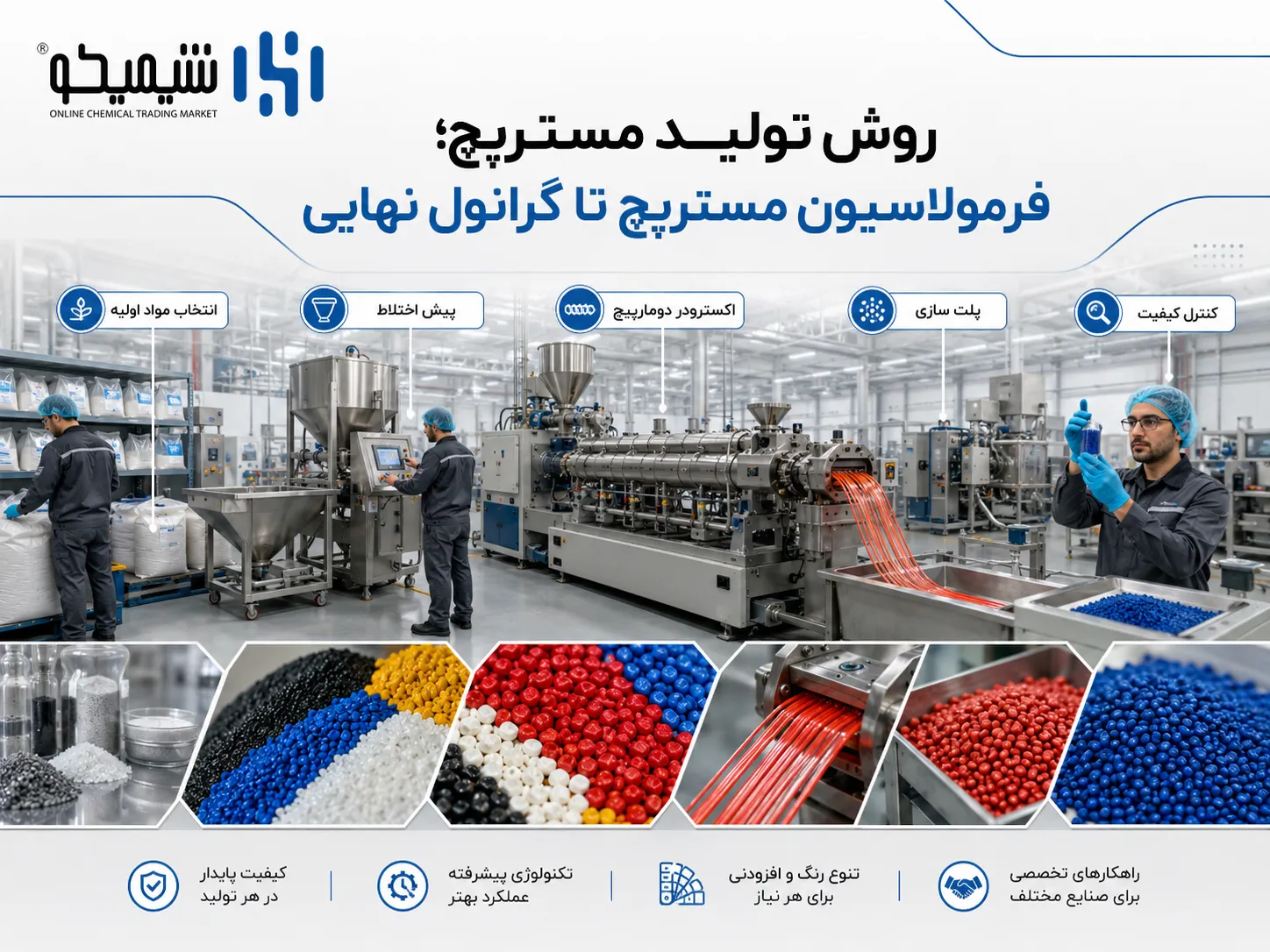 روش تولید مستربچ؛ فرمولاسیون مستربچ تا گرانول نهایی