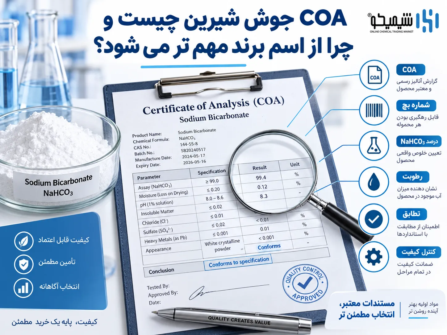 COA جوش شیرین چیست و چرا از اسم برند مهم تر می شود؟