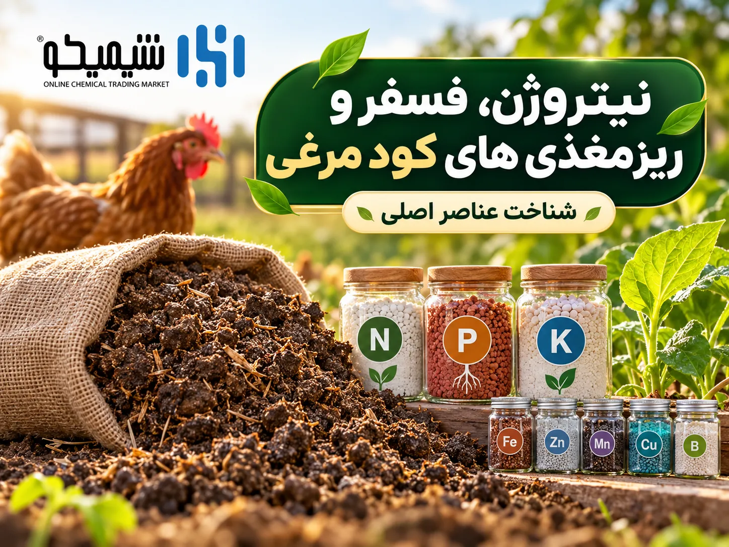 نیتروژن، فسفر و ریزمغذی های کود مرغی