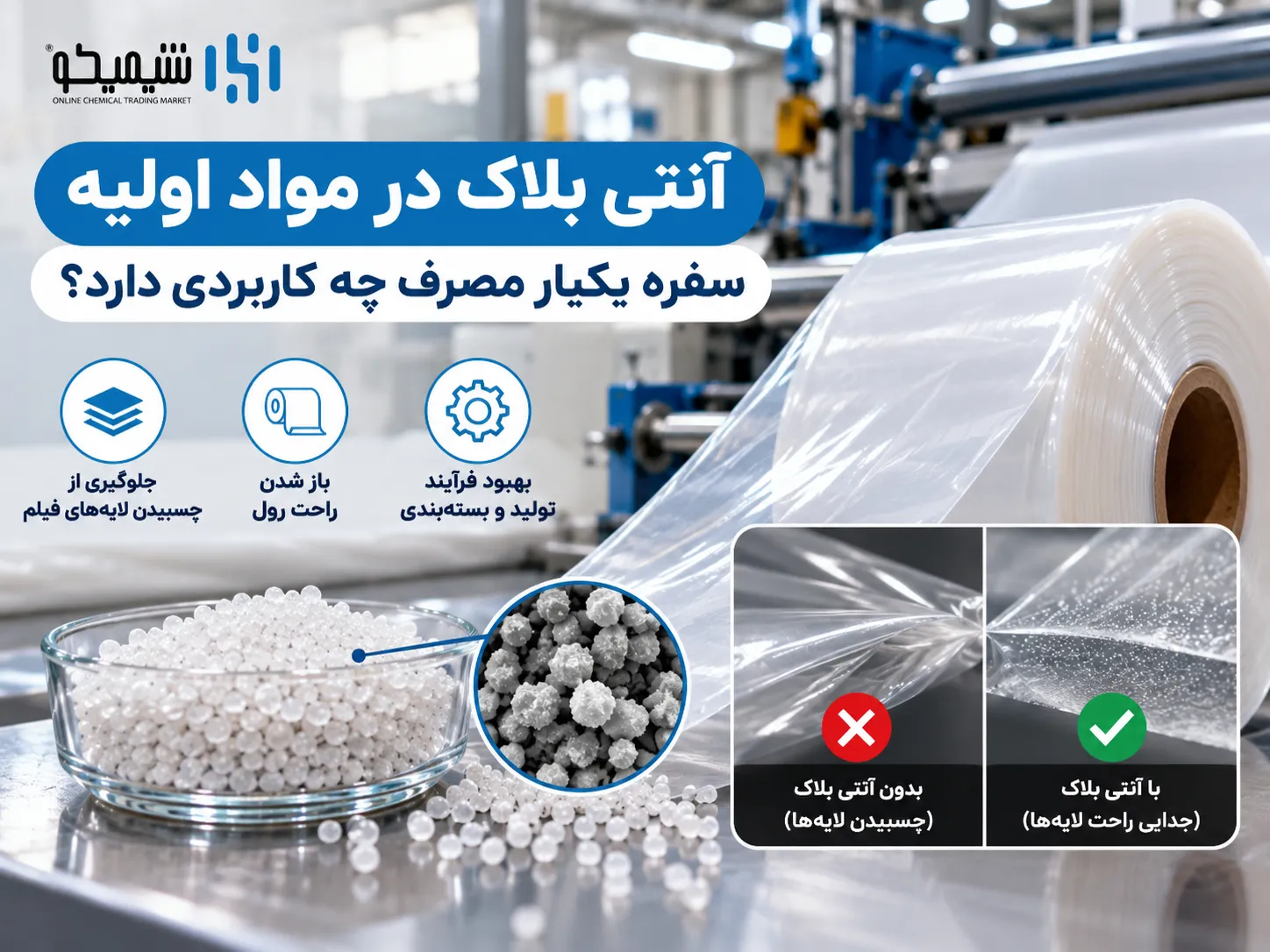 آنتی بلاک در مواد اولیه سفره یکبار مصرف چه کاربردی دارد؟