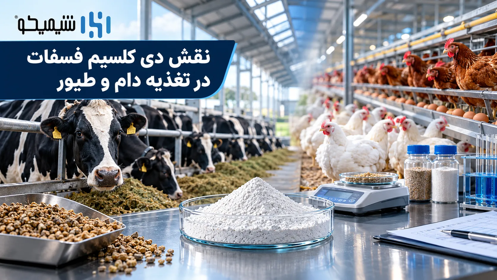 نقش دی کلسیم فسفات در تغذیه دام و طیور