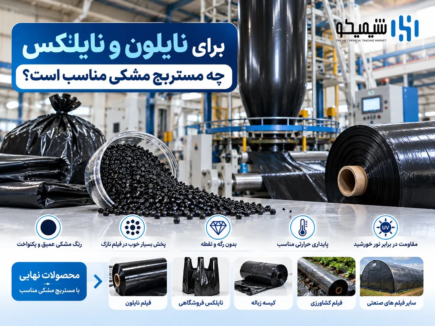 برای نایلون و نایلکس چه مستربچ مشکی مناسب است؟