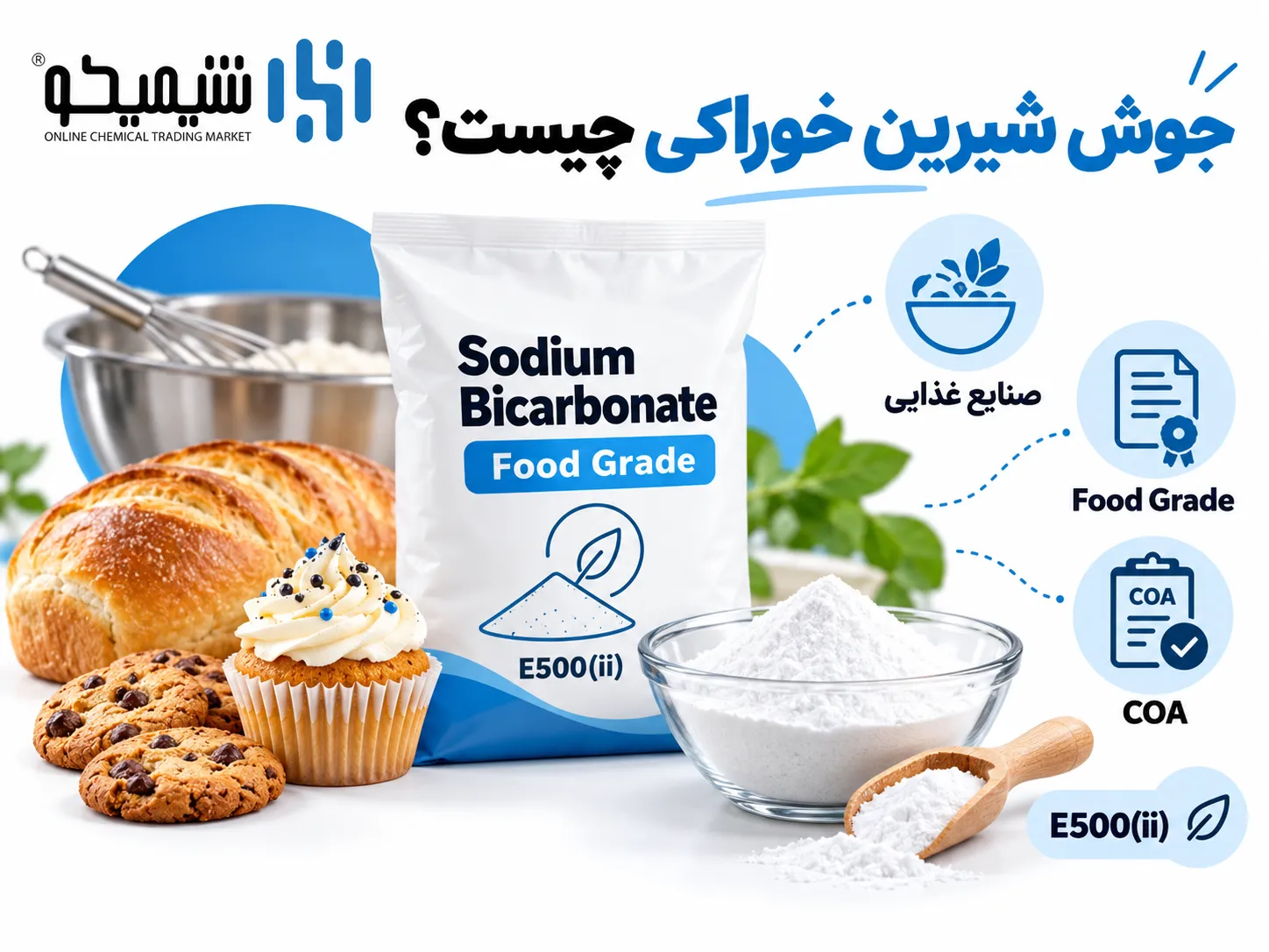 جوش شیرین خوراکی چیست؟ مشخصات Food Grade در تفاوت جوش شیرین خوراکی و دامی
