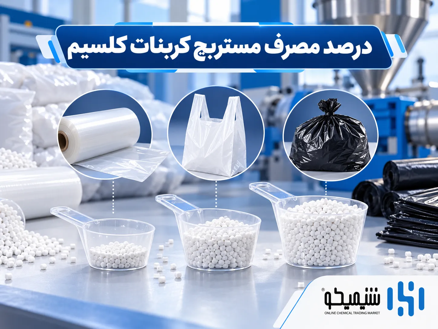 درصد مصرف مستربچ کربنات کلسیم در نایلون و نایلکس چقدر است؟