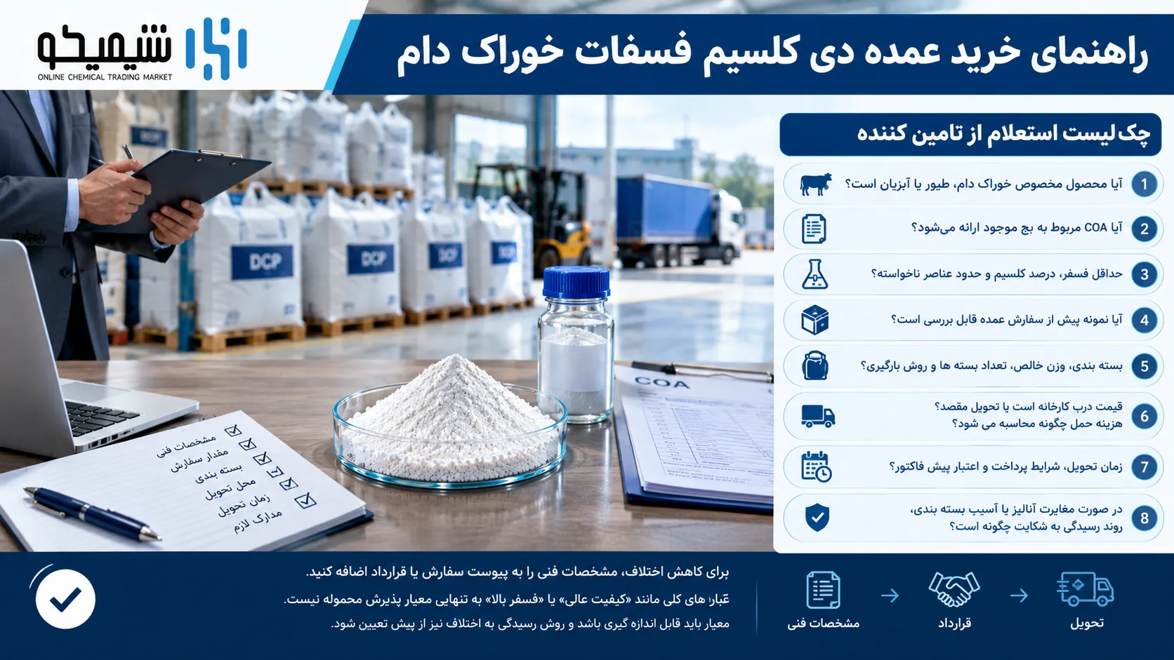 راهنمای خرید عمده دی کلسیم فسفات خوراک دام