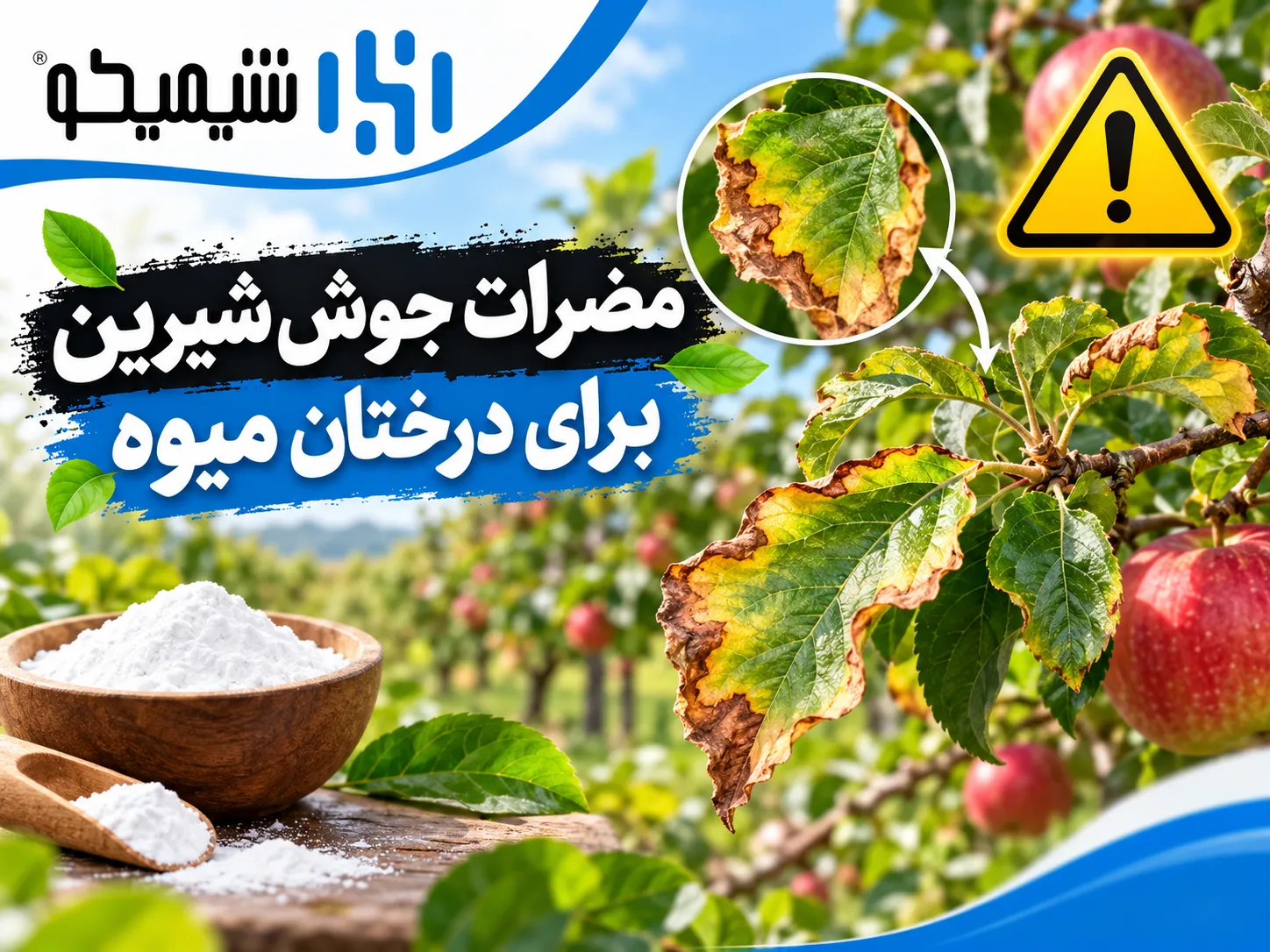 مضرات جوش شیرین برای درختان میوه چیست؟
