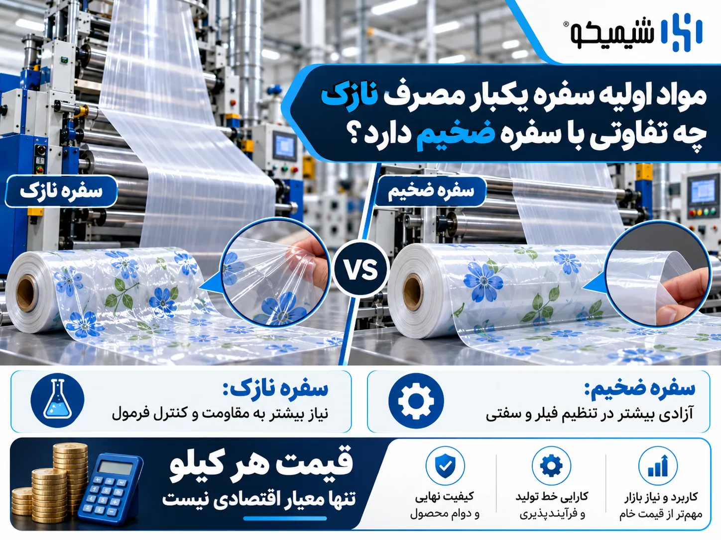 مواد اولیه سفره یکبار مصرف نازک چه تفاوتی با سفره ضخیم دارد؟