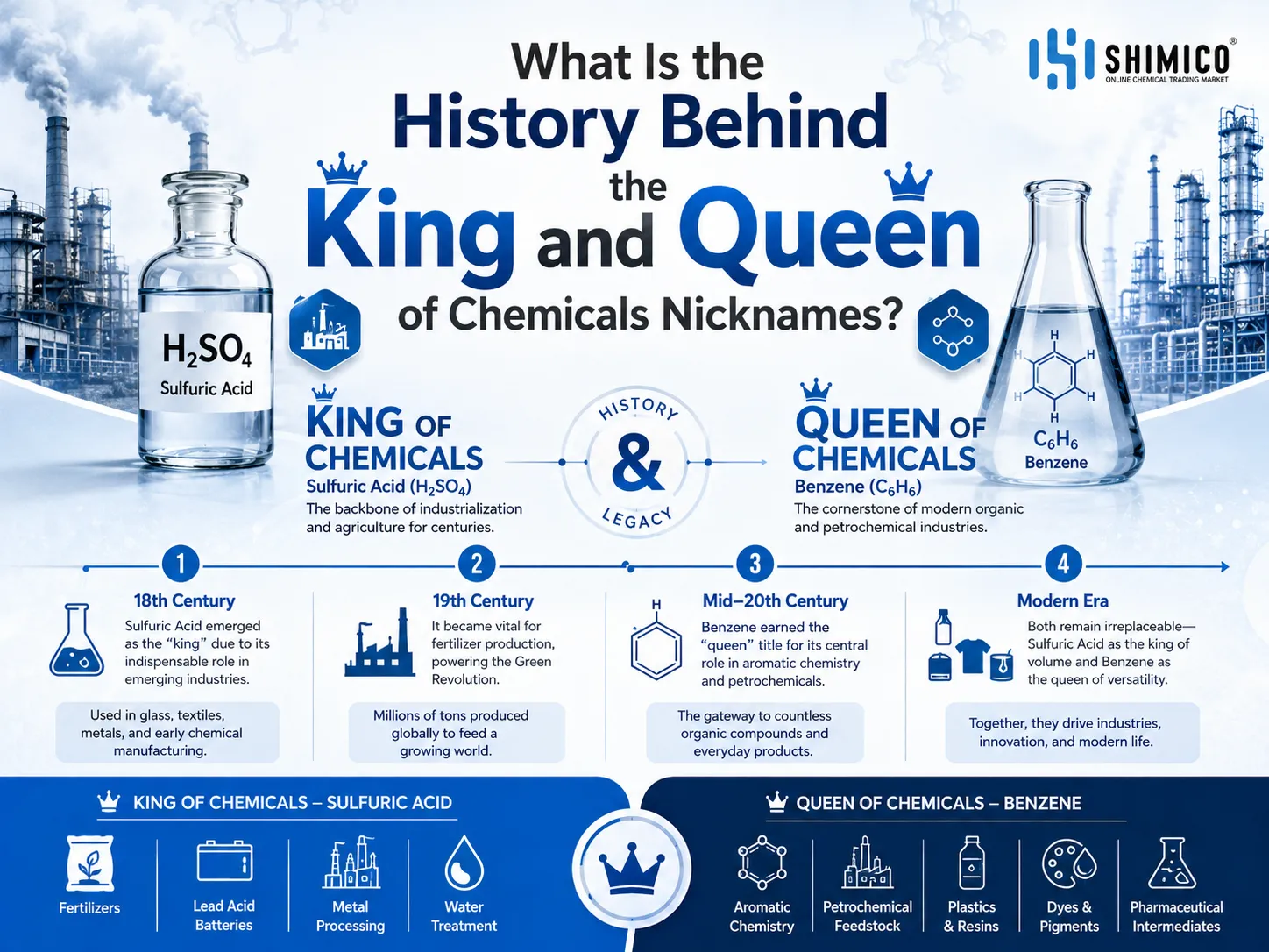 What Is the History Behind the King and Queen of Chemicals Nicknames?