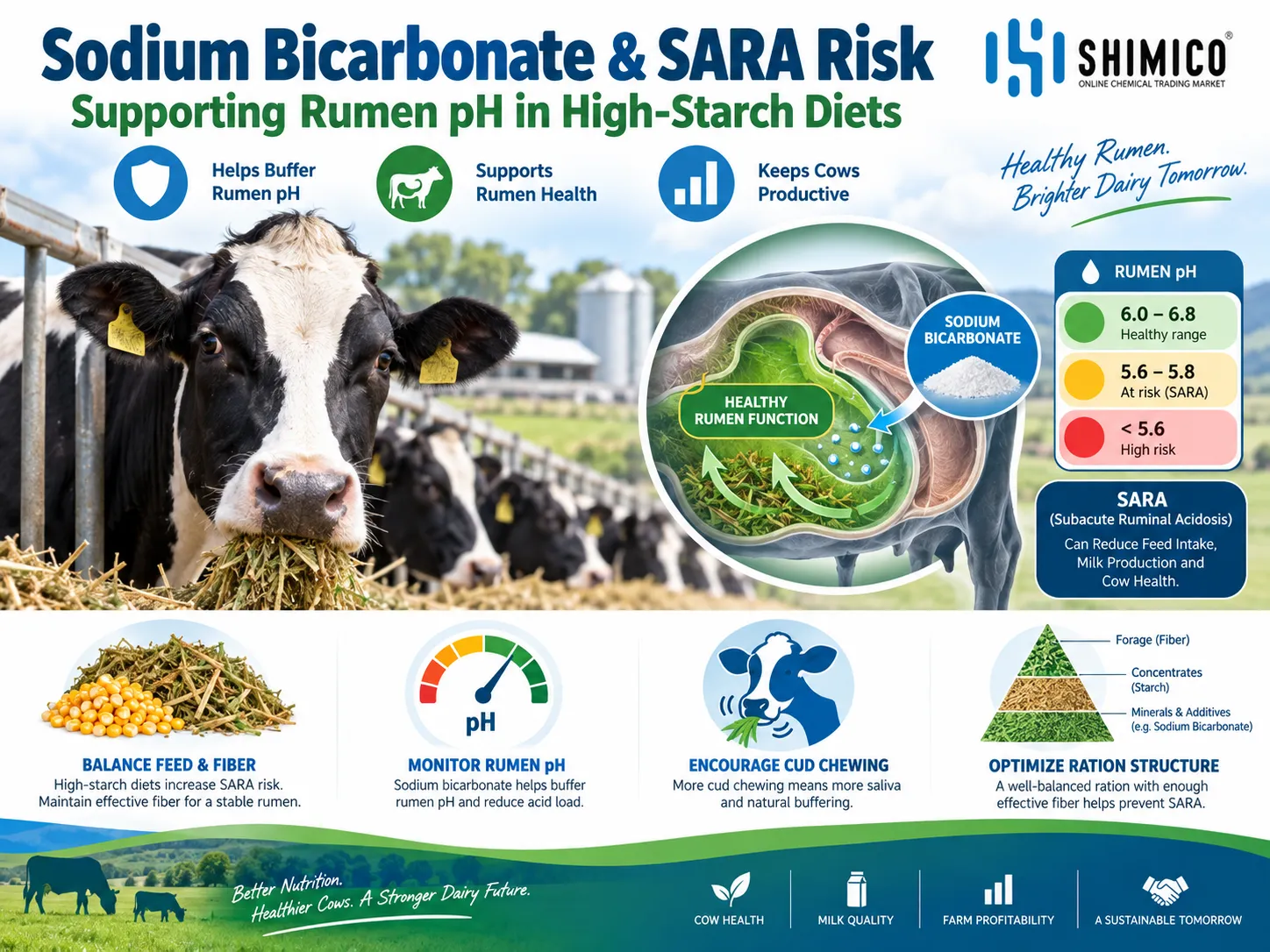 Sodium Bicarbonate for Dairy Cows and Subacute Ruminal Acidosis Risk