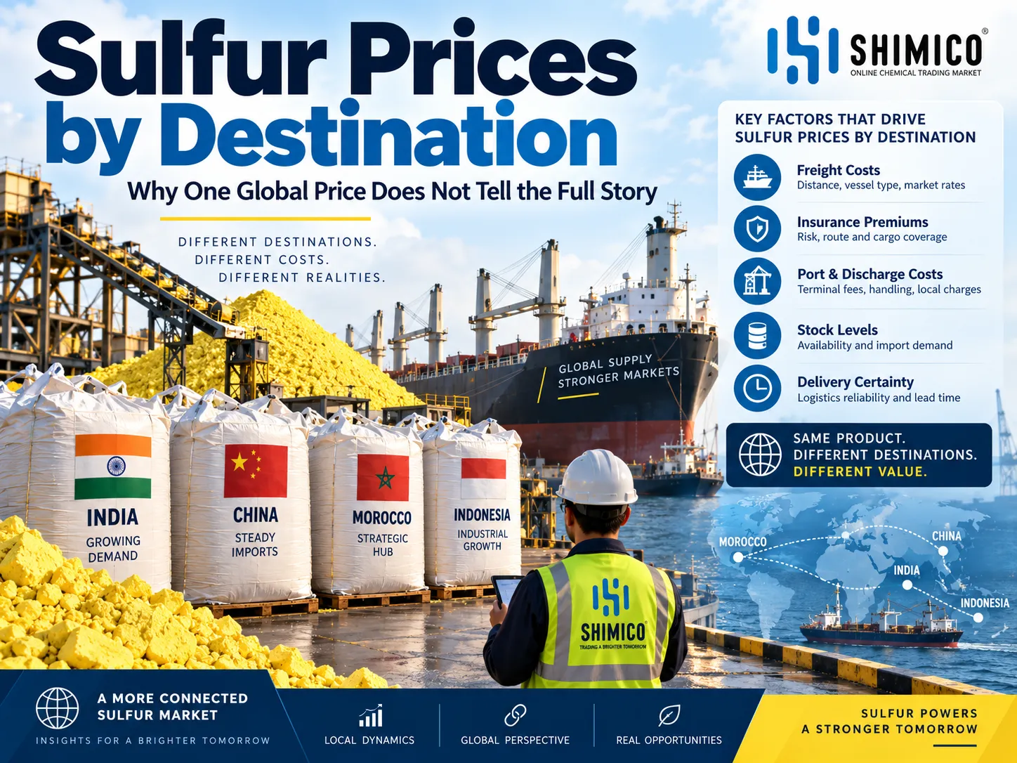 Sulfur Price Today by Region: Middle East FOB and Major CFR Markets
