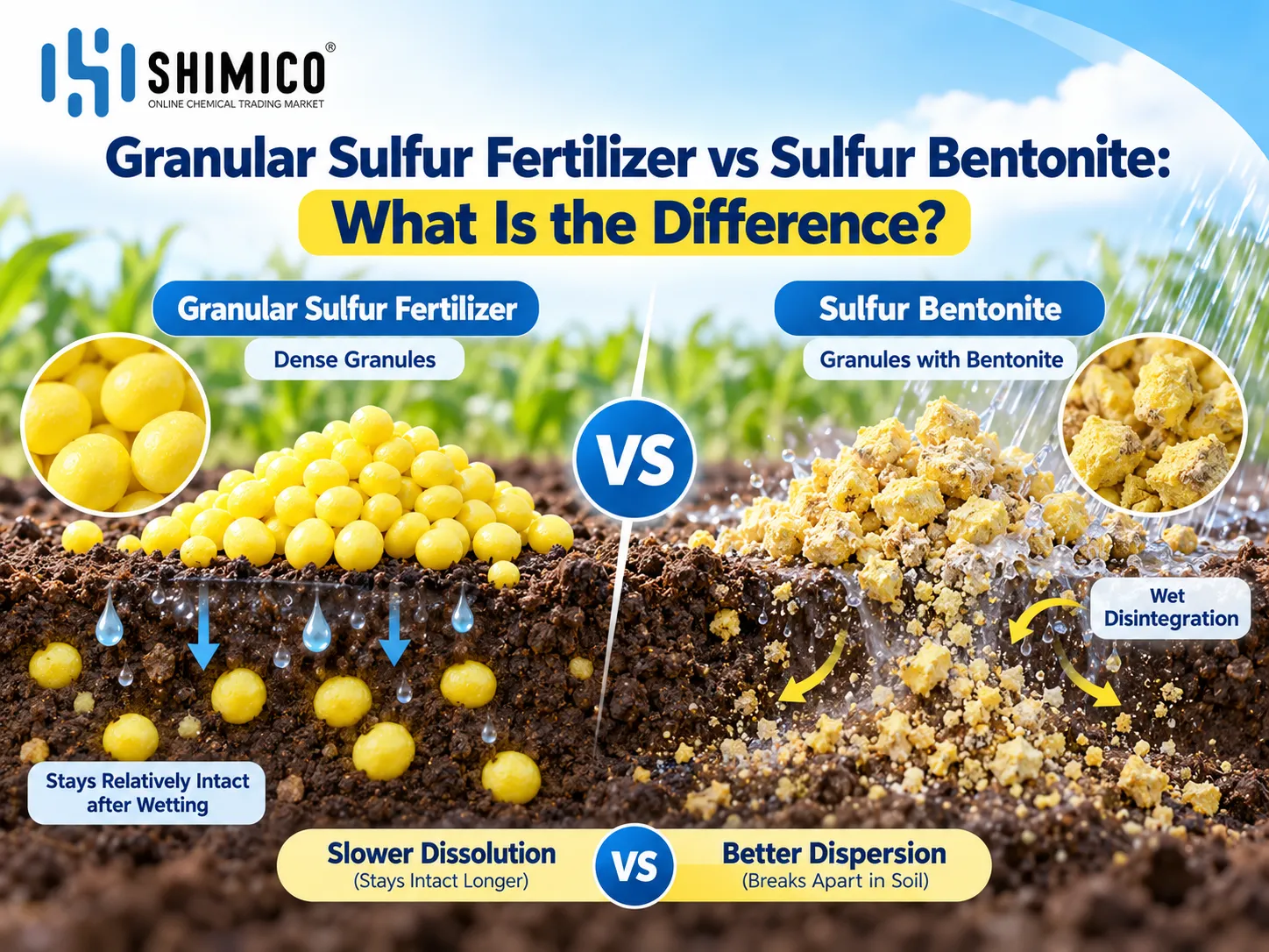 Granular Sulfur Fertilizer vs Sulfur Bentonite: What Is the Difference?