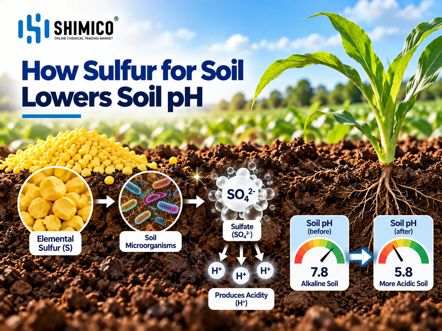 How Sulfur for Soil Lowers Soil pH