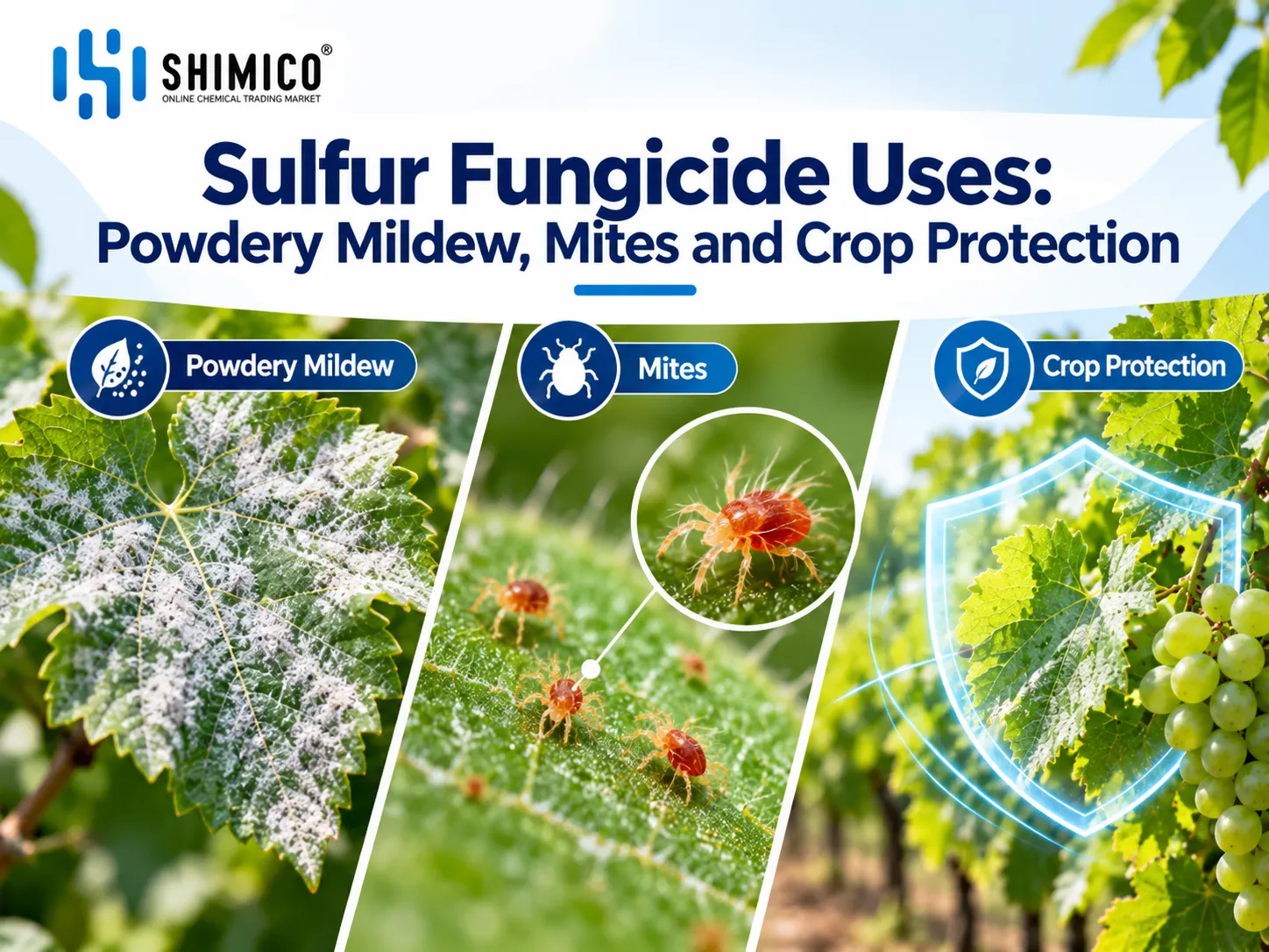 Sulfur Fungicide Uses: Powdery Mildew, Mites and Crop Protection
