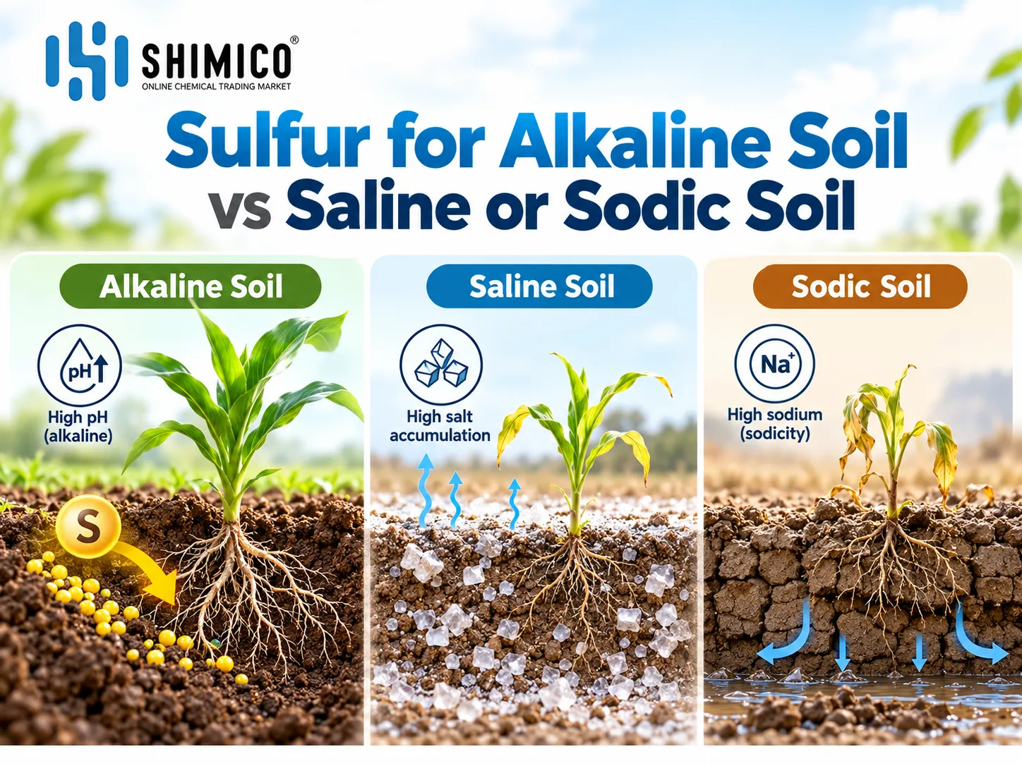 Sulfur for Alkaline Soil vs Saline or Sodic Soil